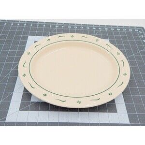 Longaberger Pottery Woven Traditions Heritage Green Oval Vegetable Serving Dish
